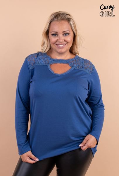 Picture of PLUS SIZE LACE KEYHOLE TOP